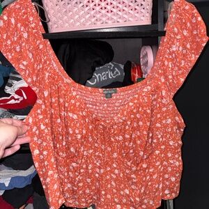 Wild Fable Orange Floral Blouse